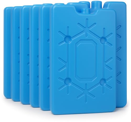 KAMACA 8er Set Kühlakkus – je 265 ml 16,5 x 11 x 1,8 cm – Lebensmittelechte Kühlpads für Kühlbox und Kühltasche – 12h Kühlung – Wiederverwendbar auslaufsicher (8 er Größe L)