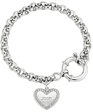 JOOP! Halskette aus 925 Sterling Silber für Damen, Halsschmuck, teilw. mit Schmuckstein, Silber 925 rhodiniert, Kommt in passender Schmuckbox