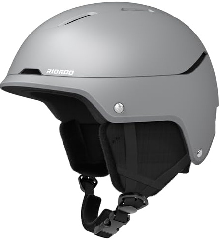 RIOROO Skihelm, Skihelme Herren Damen Jugendliche Größenverstellbar,Warme Flusen-Ohrpolster Snowboardhelm,Leichter Ski Helm mit Verstellbarem Belüftungssystem,Kompatibel mit Einer Skibrille