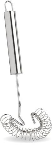 wenco Spiralbesen und Schneebesen zum Rühren, Mischen, Schlagen, Aufschäumen - 22cm aus Edelstahl – Spülmaschinengeeignet, Silber