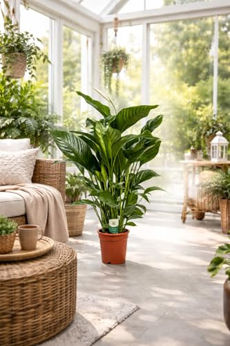Spathiphyllum 'Sweet Lauretta' (Einblatt) – ca. 100 cm – Pflegeleichte, luftreinigende Zimmerpflanze mit weißen Blüten