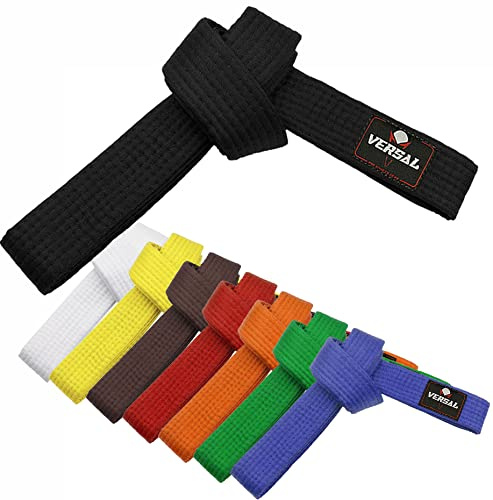 VERSAL Kampfsport-Karate-Gürtel, 100 % Baumwolle, professionelles Trainings-Ranking-Gürtel für Judo, Bjj, Taekwondo, Jiu Jitsu, farbiger Gürtel (Gelb, 280 cm)
