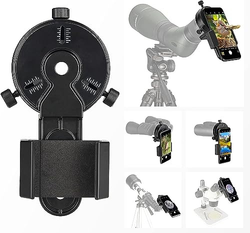 Celticbird Neuester Smartphone Zielfernrohr Adapter- Telefonhalterung für Spektive& Ferngläser& Monokulare& Teleskope& Mikroskope
