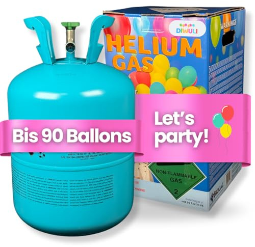 XXL Ballongas [für 90 Luftballons] Helium Gasflasche Balloon Gas für Geburtstag, Hochzeit, Party, befüllt in EU
