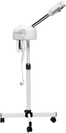 Gesichtssauna Verdampfer 220V 500W Vertikaler Gesichtsdampfer Ozon-Funktion für Porenreinigung 8Min Schnellaufheizung Ein-Kopf Schönheitsdampfer mit 30ml Wassertank Anti-Übertemperatur