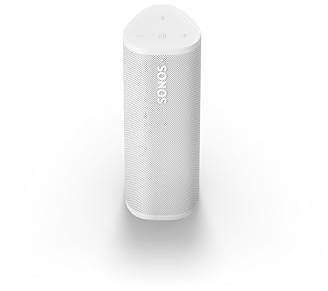 Sonos Roam 2 | Leichter, mobiler und wasserdichter Speaker mit Bluetooth, WLAN, mindestens 10 Stunden Akkulaufzeit und Voice Control für drinnen und draußen - Weiß