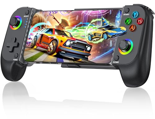 HELLCOOL Wireless Handy Controller, Handheld Smartphone Controller mit Hall Joysticks für Android/iPhone, kompatibel mit Xbox Cloud/Steam Link/GeForce Now/MFi Apple Arcade