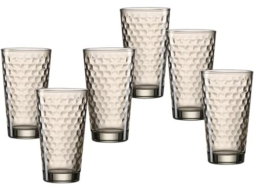 Ritzenhoff & Breker Longdrinkgläser-Set Favo, 6-teilig, Braun, Glas