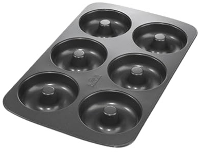 Birkmann, Easy Baking, Donutblech, Backform für 6 Donuts, mit hochwertiger Antihaftbeschichtung, Ø 9 cm, mit Rezept, 881631