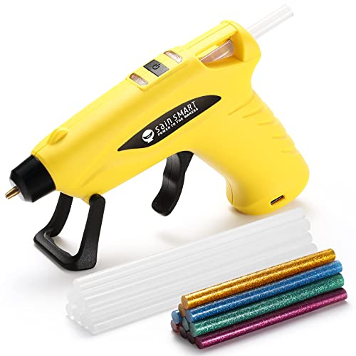 SainSmart Mini-Heißklebepistole ohne Kabel mit Tropfschutz | und 20 Klebesticks für Weihnachtsdekorationen, Heimwerken, kreatives Basteln und Kunst sowie schnelle Reparaturen