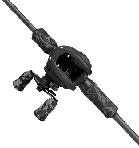 Abu Garcia MAX X Black Ops Casting Fishing Rod and Reel Combo, 1.98 m 10-40g, River Set, Baitcast Combos für Süßwasser Raubfischangler, Hecht und Zander - Schwarz
