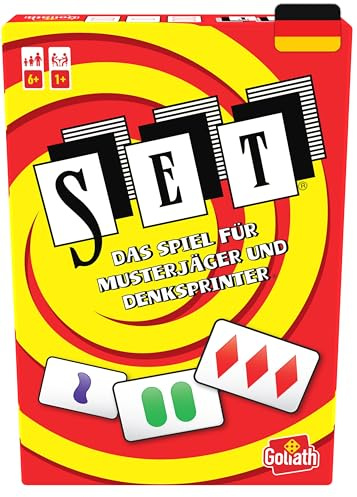 Goliath – SET (Deutsche Ausgabe) | Kartenspiel ab 6 Jahren, Gesellschaftsspiel für 1 - 8 Spieler, Geeignet für Jung und Alt, Teste Ihre Mustererkennung