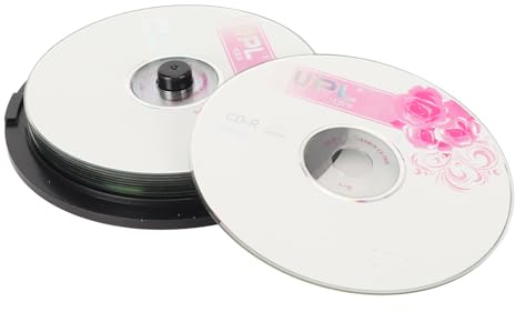 CD-R-Rohlinge, 730 MB 52X Beschreibbare Disc, Rohlinge Zum Brennen von Musik Zum Speichern Digitaler Bilddaten (10 STÜCKE)