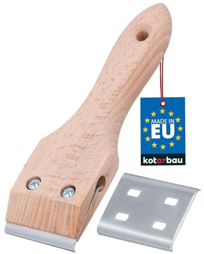 KOTARBAU® Ziehklingenschaber mit Holzgriff für Tischlerarbeiten Entfernen von Lacken 60 mm