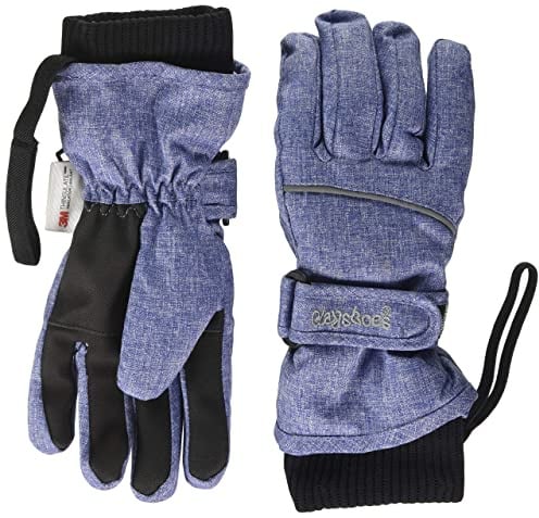 Playshoes Unisex Kinder Finger Winter-Handschuhe mit Klettverschluß
