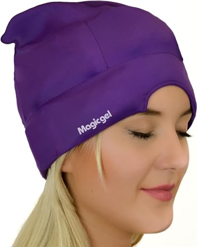 Magic Gel Migräne Maske - Kopfschmerzen Kühlmaske Gesicht - Migräne Kühlmaske - Eismaske - Dehnbar Bequem Abdunkelnd - Kühlmütze Kopf - Migräne Haube
