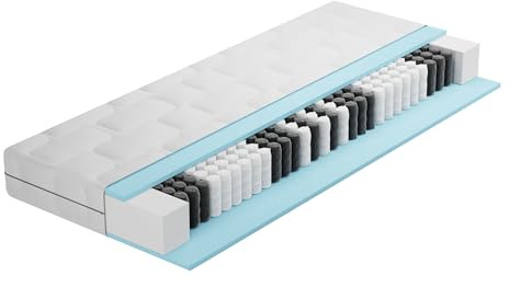 BMM Taschenfederkernmatratze Ortho Medic 160x200 cm H4 21 cm 7-Zonen | Punktelastischer Taschenfederkern mit 7 Liegezonen passt sich Ihrem Körper an und fördert eine natürliche Liegeposition.