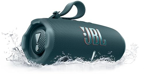 JBL Charge 6, tragbarer Bluetooth-Lautsprecher, 28 Stunden Akkulaufzeit, IP68 wasserdicht, Staub- und stoßfest, JBL Pro Sound mit AI Sound Boost, Auracast Multi-Speaker, Blau