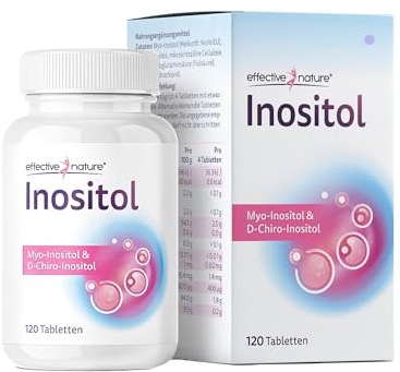 effective nature Inositol Tabletten 120 Stück - Myo & D-Chiro im Optimalen Verhältnis - Mit 400 µg Folsäure & 1,4 mg Vitamin B6 pro Tagesdosis - Vegan