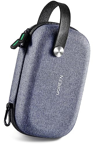 UGREEN Aufbewahrungstasche für elektronisches Zubehör, Tasche, wasserdicht, Reisetasche, stoßfest, Organizer für USB-Stick, Ladegerät, Festplatte, externer Akku, Speicherkarte (grau)