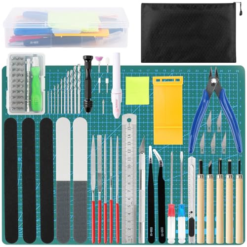 82 Stück Gundam Modeler Grundwerkzeuge, Modellbau Werkzeug Set, Hobby Bauwerkzeug Set, DIY Bastelwerkzeug Modellierungswerkzeug, für Gundam Auto Modellbau Reparieren und Befestigen