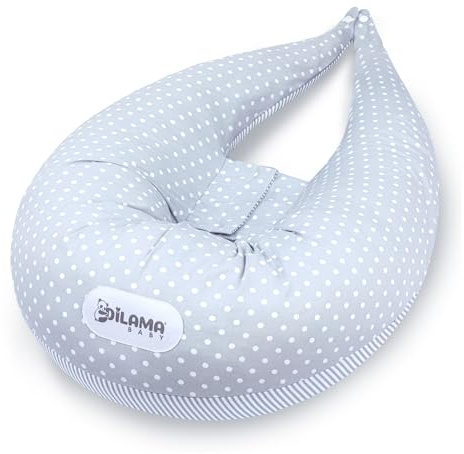 Dilamababy Schwangerschaftskissen mit Memory Foam Floken und Faserbällchen - Stillkissen XXL - Pregnancy Pillow - Multifunktionale Seitenlagerung mit Baumwollbezug 100% für Schwangere