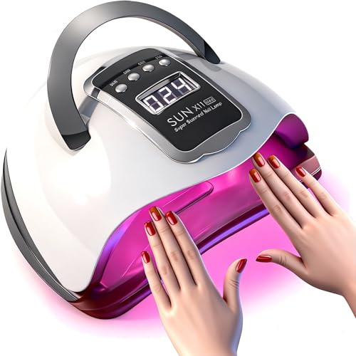 280W UV LED Nagellampe, Nageltrockner für Gel Polish mit 66pcs Lampenperlen und automatischem Sensor /4 Timer Einstellung Professionelle Nail Art Werkzeuge