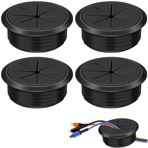 4 Stück Kabeldurchführungen Kunststoff,60mm Flexibel Kabeldurchführung,Kabeldurchführung Schreibtisch,Schreibtisch Kabeldurchführung,Kabeldurchlass Schreibtisch,Für Schreibtisch Computertisch