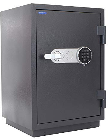 Rottner Feuerschutztresor Simon 65 Anthrazit Elektronikschloss Handhebelgriff HxBxT 715x485x475 mm versperrbare Innenlade 1 verstellbarer Fachboden 60 minütiger Feuerschutz Verankerungsmaterial