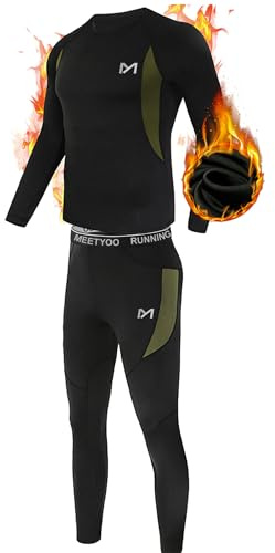 MEETYOO Herren U1 Basisschicht-Set, Schwarz, XL