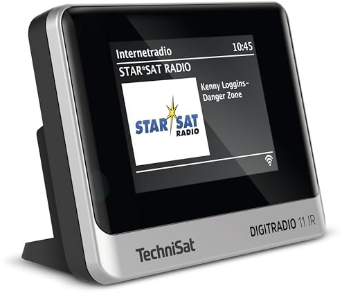 TechniSat DIGITRADIO 11 IR - Internetradio Adapter, DAB+, WLAN | Farb-Display, Bluetooth, Fernbedienung, Wecker, ohne Lautsprecher, zur Aufrüstung von HiFi-Anlagen, Wurfantenne, Silber