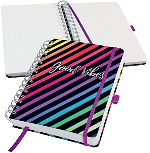 SIGEL JN651 Spiralblock Notizblock Bullet Journal Jolie, dot-Lineatur, ca. A5, 240 Seiten, vegan, aus nachhaltigem Papier hergestellt