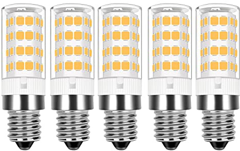 TIAFELNGLY E14 LED Maiskolben Lampen, 5W E14 LED Leuchtmittel, Warmweiss Mais Glühbirnen 5er Pack