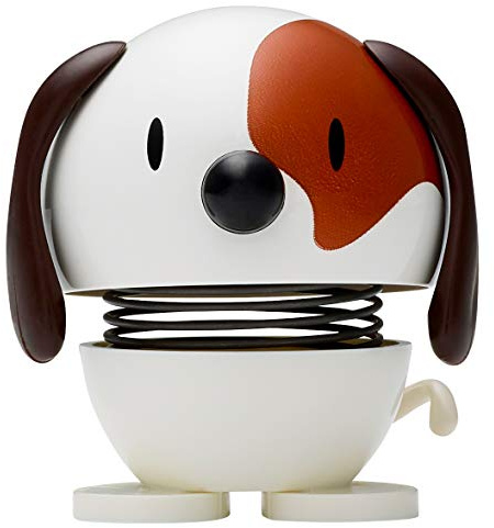 Hoptimist Dog White Wackelfigur Hund Deko ABS-Kunststoff Stahl 6,9 cm