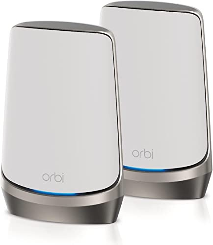 NETGEAR Orbi WiFi 6E Mesh Quad-Band WLAN System (RBKE962) | WiFi 6E Router mit 1 Satellit | Abdeckung bis zu 400 m² und 200 Geräte mit 10,8 GBit/s (AXE11000) | einfache App Installation