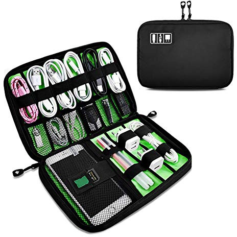 OrgaWise Kabeltasche Kabelorganizer Reisen Kabel Etui Elektronik Zubehör Organizer Tasche Universaltasche für Bag Accessories Handy Ladekabel, Powerbank, USB Sticks