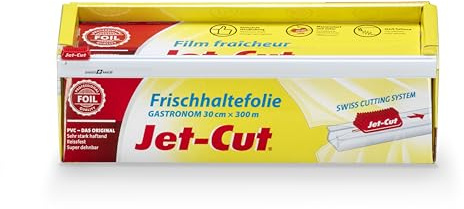 Jet-Cut Frischhaltefolie zum Schneiden, Gastronomie 30cm x 300m, PVC transparent, 1 Stück