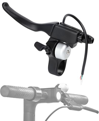 Elektrische Fahrradbremshebel, 1 Stück Universelle Ergonomisch Aluminiumlegierung Scooter Bremsgriff Handgriff Elektro Fahrrad Bremshebel Griff Ersatzteile mit Klingel für Elektrofahrrad Scooter