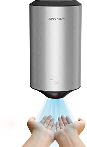 anydry 2805 automatischer Händetrockner elektrisch kompakter Hochgeschwindigkeits Händetrockner Gebürstet Edelstahl 1350W
