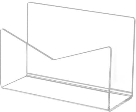 Fenteer Posthalter-Organizer Transparent - Schreibtisch-Briefhalter aus Acryl - Für Büroorganisation, Dokumente, Notizbücher & Post-15.3x10.1x6cm