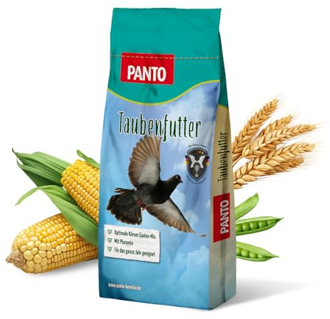 PANTO Taubenfutter California Allzeit – Taubenfutter 25 kg mit zugesetztem Pluramin, ganzjährige Körner-Saat Mischung für Tauben, proteinreiches Tauben Alleinfuttermittel