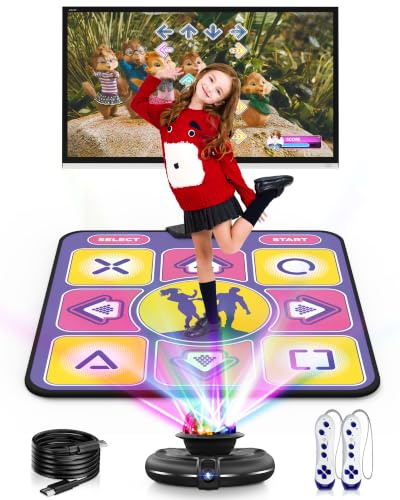 Acelufly Tanzmatte - rutschfest Mit Kamera für TV, Kabelloser Controller, Spaß Spiel für Kinder & Erwachsene, Geschenke für Mädchen & Jungen