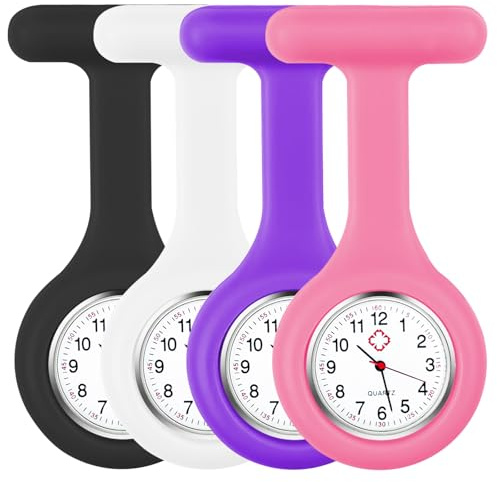 Newaner Krankenschwester Zubehör (4Pcs), Digital Uhr Uhren für Damen | Krankenschwesteruhr, Schwesternuhr Nurse Accessories, Krankenschwester Pflege Watch Schwesternuhren Krankenschwesternuhr