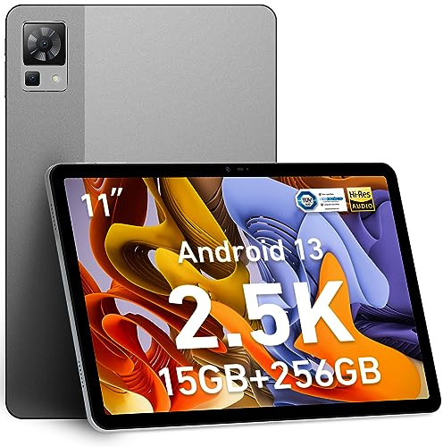 T30PRO Tablet 11 Zoll, Helio G99 Octa-Core 15(8+7) GB+256GB (2TB TF) Gaming Tablet, 8580mAh/33W, 2560x1600 FHD+, 20MP Dual SIM 4G LTE +5G WiFi Widevine L1 mit Hülle