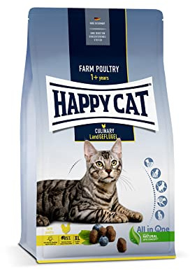 Happy Cat 70569 - Culinary Adult Land Geflügel - Katzen-Trockenfutter für ausgewachsene Katzen und Kater - 1,3 kg Inhalt