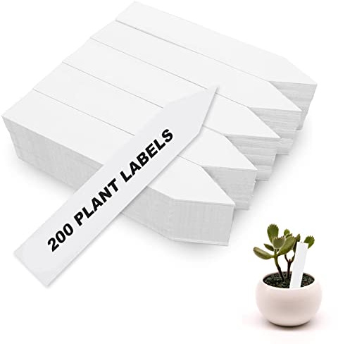 200 Stk Pflanzenschilder zum Beschriften Plastik Pflanzschilder für Draussen Wetterfest Pflanzenstecker Gartenschilder - 10x2CM