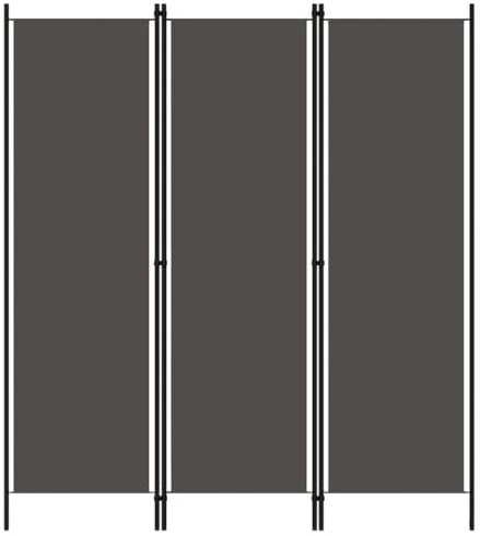 Myheimly 3-TLG. Raumteiler Klappbar Freistehend Trennwand Paravent Umkleide Sichtschutz Spanische Wand Raumtrenner Anthrazit 150x180 cm
