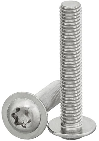 DSM – Linsenkopfschrauben M8 x 65 mm – 10 Stück mit Flansch und Torx Antrieb TX40 nach ISO 7380-2 – Edelstahl Schrauben A2 rostfrei [TrueSpec Präzision] Vollgewinde Flachkopfschrauben Möbelschrauben