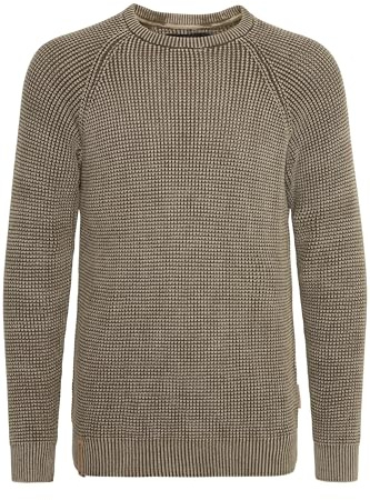 Indicode IDRockford Herren Pullover Grobstrick Rundhals-Ausschnitt