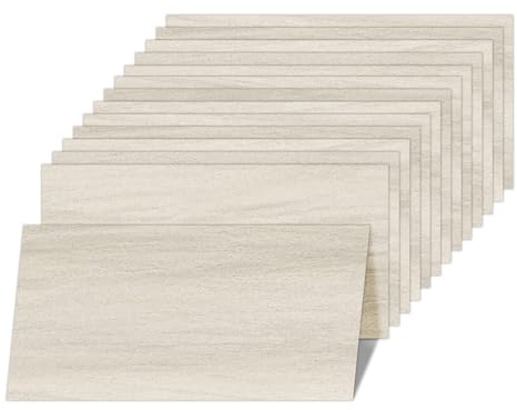 Mysflosy PVC Bodenbelag, Vinylboden selbstklebend wasserdicht, 61.0CM x 30.5CM DIY selbstklebende Fliesen für Küche, Badezimmer und Schlafzimmer, 12 Stück, Abdeckung 2,23 m²
